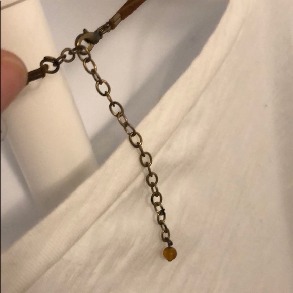 NWT Two’s Company Suede Beaded Necklace - Picture 5 of 7